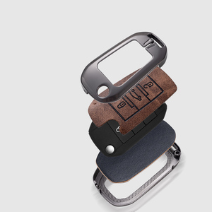 Housse de clé de voiture en cuir en gros pour Peugeot 308SW 407 508 408 <span class=keywords><strong>2018</strong></span> pour Citroen C4 CACTUS C5 C4L accessoires porte-clés de voiture - Product Image 5