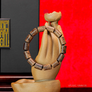 Pulsera Premium de Agarwood Lu Thong para Hombre, 10x12mm, Cuentas de Madera Natural, Joyería Espiritual, Regalo - Product Image 1