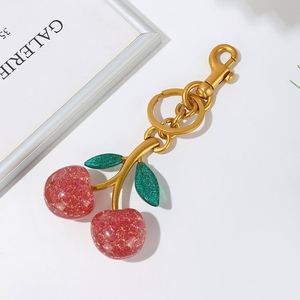 Wholesale Bulk 3D Crystal <b>Key</b> <b>Chain</b> Women Girl Bag Pendant Fashion Charms Keyring 3D Crystal Cherry Keychain - Product Image 5