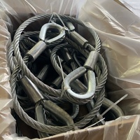 Sling en câble métallique sans fin haute résistance, à jonction manuelle, avec œil souple, galvanisé, pour levage et construction, direct usine