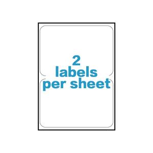 Étiquettes autocollantes Likexin 2 up 8,5x11 pouces, 100 feuilles, compatibles laser/jet d'encre, pour expédition - Feuille entière - Product Image 6