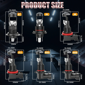 Mini projecteur bi-LED pour phares de voiture, ampoules H11 H8 H9 9005 HB3 9006 HB4 120W, super lumineuses, feux antibrouillard turbo automatiques 6000K - Product Image 5