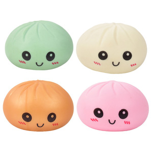 ของเล่นซาลาเปาจำลองหลากสีสัน บรรเทาความเครียด น่ารักพร้อมลายพิมพ์แสดงอารมณ์ เด้งกลับไว ของเล่นธีมอาหาร - Product Image 6
