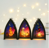 Decorazione LED a Forma di Teschio di Ragno Luminoso per Halloween, Candela Elettronica in Plastica per Atmosfera Festiva e Allestimento Feste