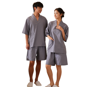 Ensemble de vêtements pour <span class=keywords><strong>spa</strong></span> violet, robe de <span class=keywords><strong>massage</strong></span>, tenue pour patient d'acupuncture, ensemble de vêtements pour moxibustion - Product Image 1