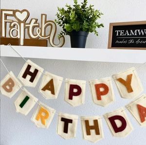 Guirnalda de Decoración para Fiestas, Banner de Feliz Cumpleaños de Fieltro Estilo Boho - Product Image 2
