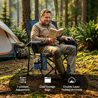 Chaise pliante chauffante personnalisée OEM ODM, chaise d'extérieur portable à température réglable pour le camping, la pêche, la plage, le parc et les événements en plein air