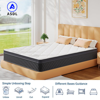 Großhandel Neue Xxxn Matratze Queen King Size Komprimierte Latex-Hybrid-Hotelmatratze mit Taschenfederkern und Memory-Schaum