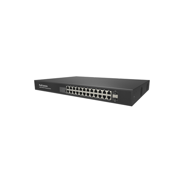 IP/ SIP Network POE Speaker 30W Network Switch with 24 Ports for POE Power Supply