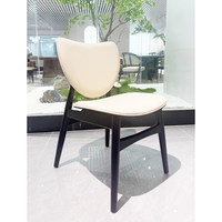 Meubles de restaurant modernes sur mesure, chaise de café en cuir PU avec dossier en forme de cœur, chaises de salle à manger de loisirs pour hôtel, ensemble de chaises