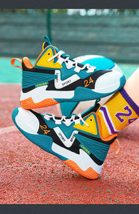 Chaussures de basketball montantes pour hommes Baskets de sport tendance à la mode pour les couples Fond mou pour les étudiants d'automne Été Printemps - Product Image 4