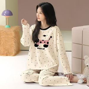 Conjunto de Robe de Terry com Estampa de Desenho Animado para Meninas, Manga Longa, Comprimento Total, Roupas de Lazer para Primavera e Outono - Product Image 3