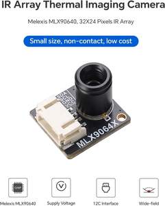 كاميرا تصوير حراري MLX90640-D55 بدقة 32×24 مع واجهة I2C متوافقة مع راسبيري باي/إس تي إم 32 للإطفاء/الأمن - Product Image 2