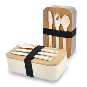 Hộp Đựng Thức Ăn Dung Tích Lớn Vỏ Tre Trẻ Em Hộp Bento Thân Thiện Với Môi Trường Dành Cho Người Lớn Cách Nhiệt Rơm Lúa Mì Bộ Hộp Cơm Trưa Nóng - Product Image 1