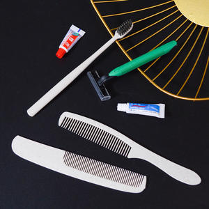 Ensemble de masques souples jetables en plastique pour hôtel, articles de toilette de luxe écologiques pour <span class=keywords><strong>chambre</strong></span>, bonnet de douche, brosse à dents portable pour voyage <span class=keywords><strong>d</strong></span>'affaires - Product Image 4