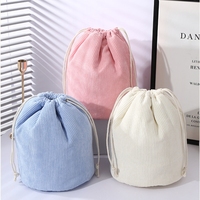 Trousse de Maquillage Cylindrique Matelassée Florale à Cordon, Pochette de Rangement Épaisse pour Maquillage, Sac de Voyage Imprimé Dessin Animé pour Soins de la Peau