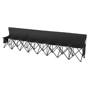 Db Wholesale <b>8</b> <b>Seat</b> Portable Folding Camping Bench With Backrest Aluminum Oxford Fabric Outdoor <b>Garden</b> Chair - Product Image 1