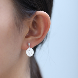 แฮนด์เมด925เครื่องประดับเงินสเตอร์ลิงตลกมีความสุขและโกรธหูตะขอต่างหู - Product Image 6