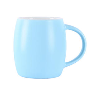 Minimalist Ceramic <b>Mug</b> Matte Blue Solid Color Single Piece For Drinks Presents Summer 2017 HB-001 - Product Image 3