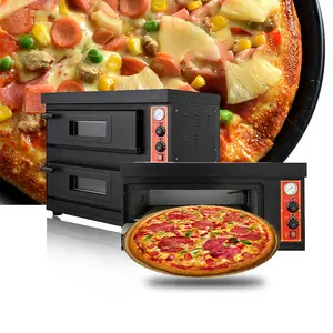 Oven Pizza Gas Elektrik Baja Antikarat, Peralatan Toko Roti Disetujui CE