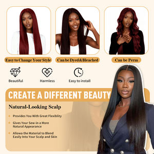 Perruques en dentelle frontale de 28 pouces, <span class=keywords><strong>couleur</strong></span> bordeaux 99j, <span class=keywords><strong>cheveux</strong></span> humains, perruque bordeaux, densité 180%, pré-épilées, perruques en dentelle frontale de <span class=keywords><strong>cheveux</strong></span> humains pour femmes - Product Image 6