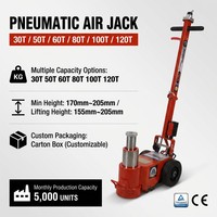 Cric hydraulique pneumatique robuste de 60 tonnes pour camions et autobus
