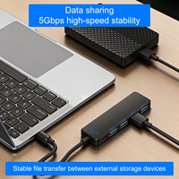 Hub USB 3.0 multiport 4 ports OEM d'usine, station d'accueil haute vitesse, extension pour Type C pour ordinateur portable