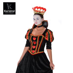 ODM, vestido rojo inspirado en <span class=keywords><strong>corazones</strong></span> <span class=keywords><strong>de</strong></span> <span class=keywords><strong>Reina</strong></span>, corona, Gargantilla, traje familiar, disfraz <span class=keywords><strong>de</strong></span> Cosplay para madre, niña, niña, <span class=keywords><strong>película</strong></span> <span class=keywords><strong>de</strong></span> TV <span class=keywords><strong>de</strong></span> Halloween inspirada - Product Image 3