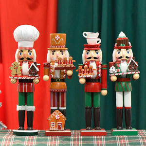 35cm Gingerbread Man Chef <span class=keywords><strong>Casse</strong></span>-<span class=keywords><strong>Noisette</strong></span> <span class=keywords><strong>de</strong></span> Noël en bois pour la décoration - Product Image 3