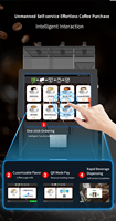 Distributeur de boissons commercial intelligent LE Robot-2 avec code QR, machine à café expresso à café fraîchement moulu, 1600W, 1 préparation