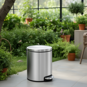 Kitchen bin (5Lt) with pedal and <b>clutch</b>, Satin Art.11 - Product Image 3