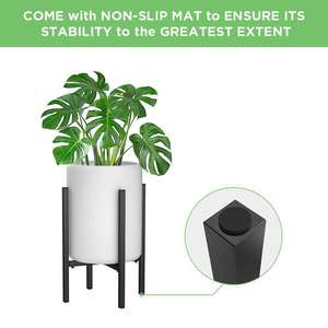 Support de <span class=keywords><strong>plante</strong></span> décor à la maison moderne milieu du siècle présentoir en <span class=keywords><strong>fer</strong></span> forgé enduit de poudre sol boughpot hauteur réglable intérieur - Product Image 2