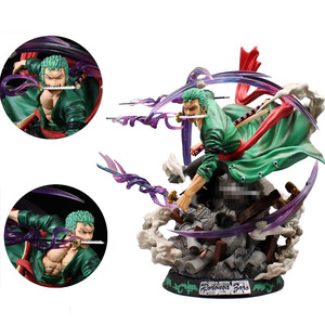 ฟิกเกอร์อนิเมะ โรโรโนอา โซโล ประเทศวาโนะ สามดาบ โฟลว์ ชูรา ขนาด 34 ซม. คุณภาพสูง ของเล่น LS หมวกฟาง สามพลังสงคราม - Product Image 1