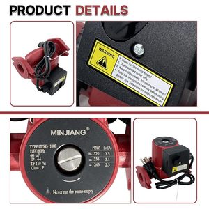 Bomba Circuladora Minjiang Ups43-100f 115V 1/3 Hp 65 Gpm 30 Ft Hierro Fundido para Reemplazo de Sistemas Hidrónicos - Product Image 6