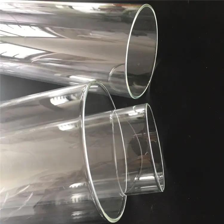 Tubi di vetro rotondi resistenti al calore ad alta temperatura tubo di quarzo borosilicato trasparente