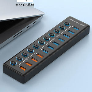 Hub USB 3.2 Gen2 à 11 ports avec ports de charge rapide et alimentation 48W pour MacBook, ordinateur portable, PC de bureau et extension - Product Image 4