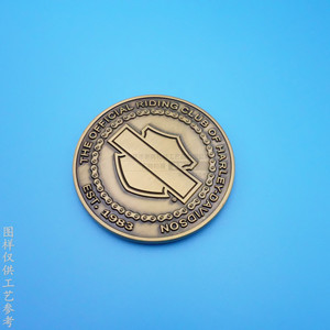 Pièce commémorative 3D personnalisée en alliage de zinc, moulée sous pression, avec relief d'aigle, plaquée or antique, médaille de collection, cadeau promotionnel - Product Image 3