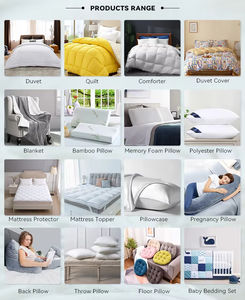 Modern 6D + 3D serat berongga berlian bantal Quilting 200TC lembut nyaman bagian belakang tidur pola Solid sumber seprai AC ODM - Product Image 6