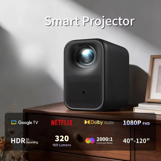 ODM Certified Google TV LCD Proyector 1080P Full HD 4K Support Mini LED Beamer 2+16GB Auto Correction Portable Projector