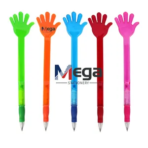 MEGA 다채로운 플라스틱 손 모양의 트위스트 볼펜 다섯 손가락 창조적 인 판촉 선물 사용자 정의 로고가있는 손바닥 볼펜