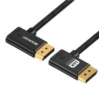 Câble DP vers DP tressé plaqué or haute vitesse 2.1 16K 8K 60Hz pour moniteur, téléviseur, projecteur, home cinéma, ordinateur
