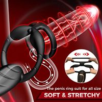 Tragbarer Silikon-Vibrations-Analplug mit Fernbedienung Stoßender Prostata-Massager 100% Wasserdichtes Erwachsenen-Sexspielzeug für Männer
