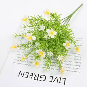 Plante verte artificielle en soie, jasmin, <span class=keywords><strong>petite</strong></span> chrysanthème <span class=keywords><strong>sauvage</strong></span>, décoration de mariage à domicile, <span class=keywords><strong>fleur</strong></span> en PVC souple - Product Image 6