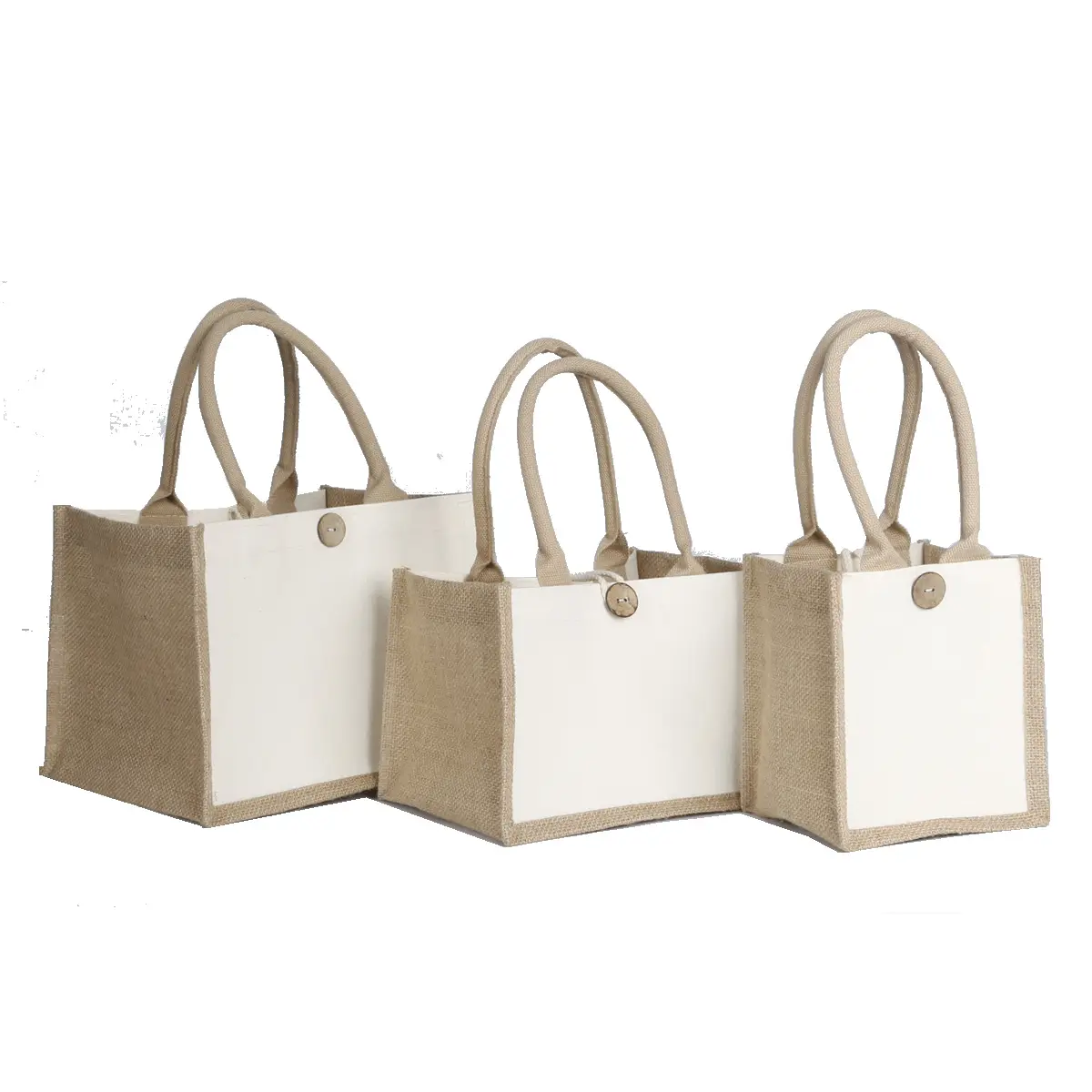 Handle Jute bag, logo storage promotion advertising blank hand painted canvas bag, gift shopping bag