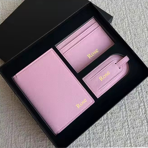 Juego <span class=keywords><strong>de</strong></span> Regalo Corporativo <span class=keywords><strong>de</strong></span> Viaje: Funda para Pasaporte <span class=keywords><strong>de</strong></span> Cuero PU con Textura Saffiano, Porta Tarjetas y Etiqueta para Equipaje, con Logotipo Personalizado al por Mayor - Product Image 2
