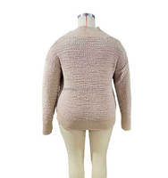 Mode féminine décontracté ouvert devant à manches longues pop-corn tricot Cardigan pull vêtements d'extérieur manteau goutte épaule
