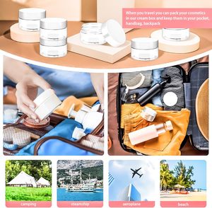 Vacío de diferente capacidad 50ml 80ml 100mL 120ml 150ml 200ml 250ml 500ml Crema cosmética Tarro de plástico para mascotas con tapa - Product Image 4