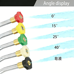 Embouts de <span class=keywords><strong>buse</strong></span> pour nettoyeur haute pression, lot de 5 |   0 °   15 °   25 °   40 °   Spray de savon Angles |   Compatible avec les nettoyeurs haute pression - Product Image 2