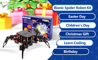 Kit de Robot Araña Inteligente Programable DIY para Niños, Juguete Educativo STEM para Arduino