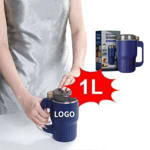 Molinillo de Café Eléctrico al por Mayor, Pequeño, de Acero Inoxidable, para Uso Doméstico, de 1L, con Taza y Asa - Product Image 3